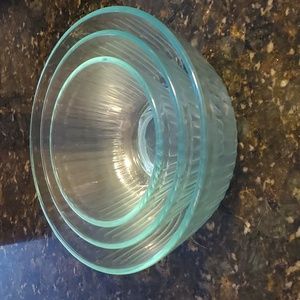 Teal Tint Pyrex Nesting bowls